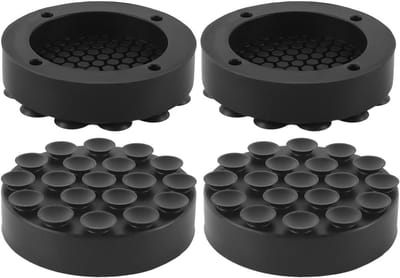 Trillingsdempers Wasmachine - Antislipmatten Apparaten - Stabiliseren van Apparaten - Zuignappen voor Grip - 4 Stuks - Zwart