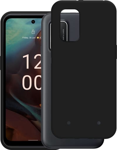 Cazy hoesje geschikt voor Nokia XR21 Hoesje Siliconen - Flexibele Case - Zwart
