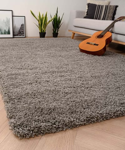Hoogpolig vloerkleed - Shaggy Grand lichtgrijs 80x150