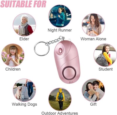 Persoonlijk beveiligingsalarm 140DB met LED-lamp voor vrouwen en kinderen