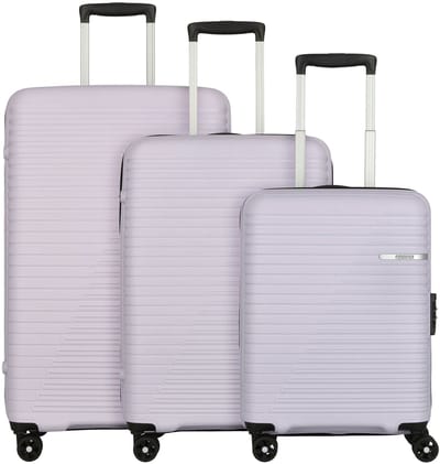 American Tourister Liftoff 4 wielen Kofferset 3-delig met uitbreidingsplooi - Harde bagage - TSA slot - icy lilac