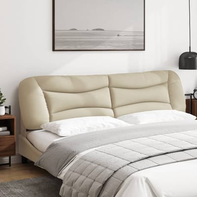 vidaXL - Hoofdbordkussen - "Hvar" - 200 - cm - stof - crèmekleurig