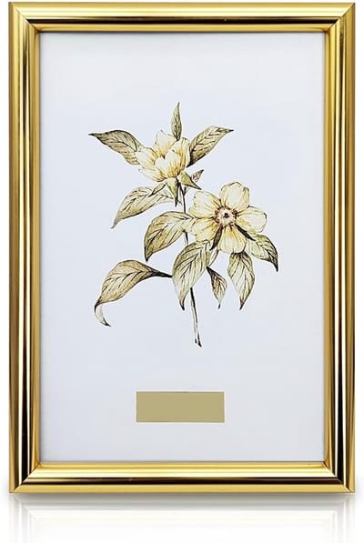 Stabiele Aluminium Foto lijst 6 x 4 Inch met Montagemogelijkheid - Perfecte Tafel Decoratie voor Verjaardag, Bruiloft en Feestjes (Goud)
