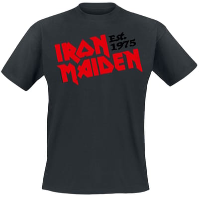 Iron Maiden T-shirt - Est. 1975 - S tot 4XL - voor Mannen - zwart