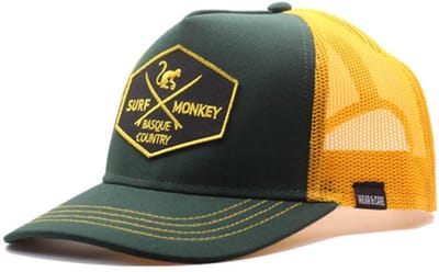 Surf Monkey - Trucker Cap - 5 Panel - One Size - Snapback - Blauwgeel