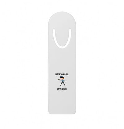 Hacebo® - Later word ik beveiliger metalen boekenlegger - Beveiliger - Beveiligers - Securitymedewerker - Toezichthouder - Bodyguard Bladwijzer boekenleggers - 12.7 cm x 3.2cm