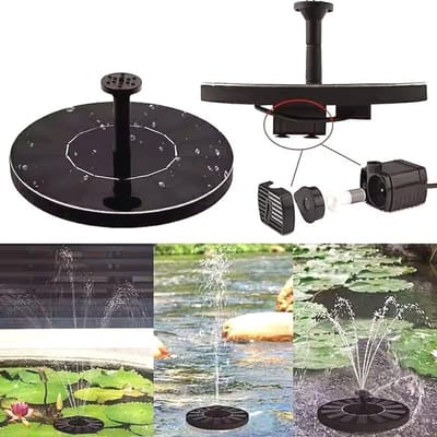 Drijvende Zonne-energie Waterfontein met 4 Sproeiers voor Vogelbad en Tuinvijver