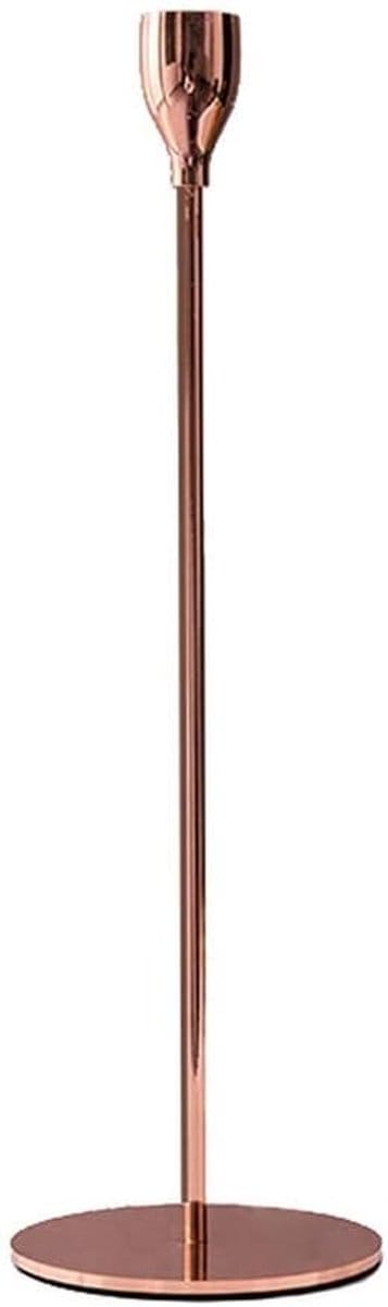 Kandelaar Goud - Kaarshouder Metaal - Feestelijke Decoratie - Stevig Smeedijzer - 33 cm Hoog - Goud