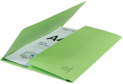 Exacompta 10x FOREVER® Pak van 10 pocketmappen 290g/m2 - 24x32cm voor A4 - Fel groen - 46973E