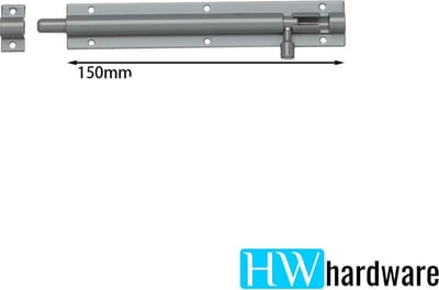 Schuifgrendel - grijs - 150 mm