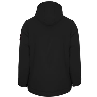 Plein Sport Gewatteerde Kleine Circulaire Logo Gepersonaliseerde Zwarte Jas