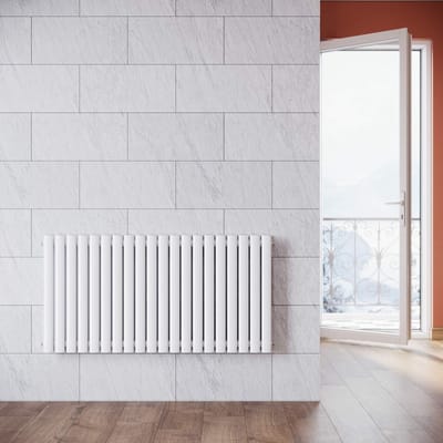 Paneelradiator - Design radiator - Ruimte verwarmen - Hoge warmteafgifte - 600x1180mm - Wit