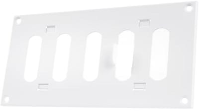 Rechthoekig Ventilatierooster 200 x 100 mm - Wit - Voor Verwarming en Koeling