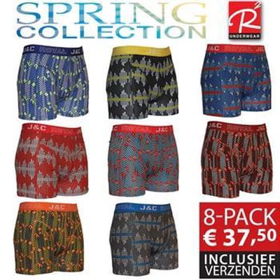 J&C string / hipster katoen Spikkel - Wit / XL