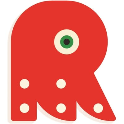 DJECO houten letter designed animal R