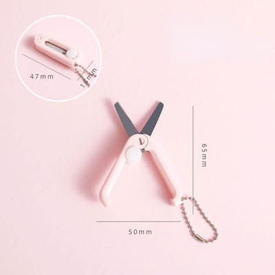 Morandi – Mini ciseaux pliants portables créatifs, outil artistique Simple pour couper le papier, papeterie fournitures scolaires et de bureau rose