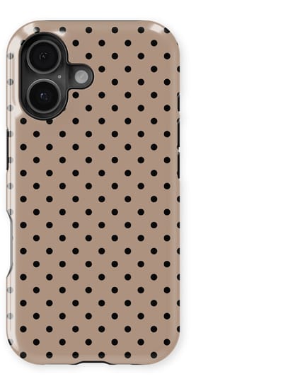 Polka Dots Hoesje geschikt voor iPhone 16 | Geschikt Voor Mag | Stippen Design Backcover geschikt voor iPhone 16 Cocoa Noir