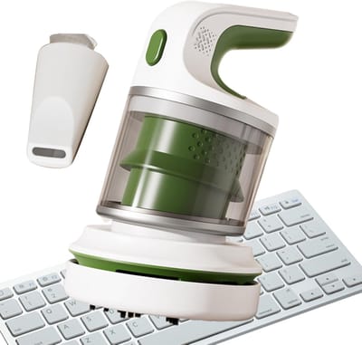 Ulisem - Stofzuiger - Draadloze handstofzuiger voor computer en bureau - Mini stofzuiger met krachtige motor - Verwijdert stof, haren en kruimels - USB oplaadbaar - Voor thuis, kantoor en reis - Lichtgewicht en stil - Groente