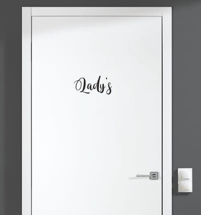 Deursticker - Ladys - Zwart 12x6