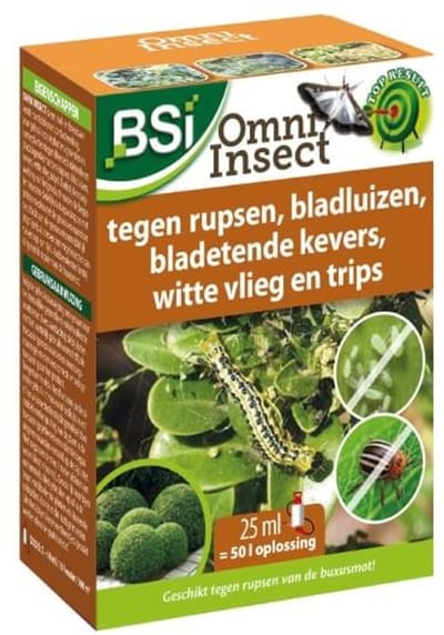 BSI Omni Insect tegen rupsen, bladluizen, kevers, witte vlieg en trips (25 ml) - Krachtige Insecticide - Met gratis cheatsheet