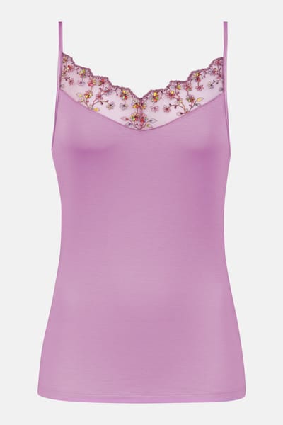 Top met spaghettibandjes Serie Delighted Frozen Orchid