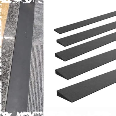 Drempelhelling Rubber - Oprijplaat - Rolstoel Toegang - Antislip Profiel - 50 x 10 x 3cm - Zwart