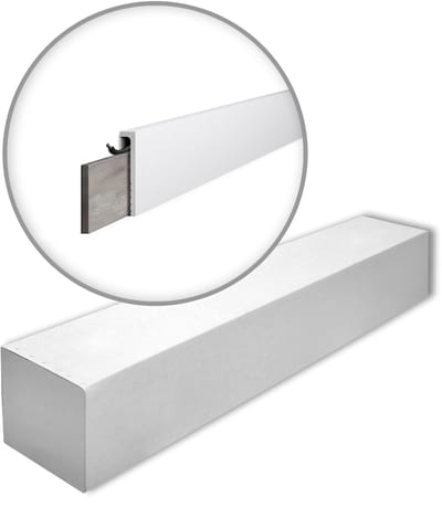 NMC CF2S-box WALLSTYL Noel Marquet 1 doos 18 stukken Afdeklijst Lijstwerk modern design wit | 36 m
