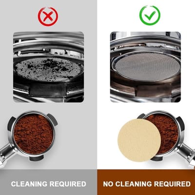Allecto - Koffiefilterpapier - Papieren Koffiefilters - 400 Stuks - Rond 58 mm - Compatibel met Koffiezetapparaat en Espressomachine - Natuur...