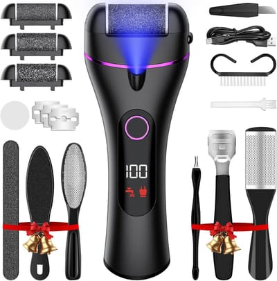 Elektrische Eeltverwijderaar - Voetverzorging Set - Huid Verruwen - 10-in-1 Functies - 19.5 cm - Wit
