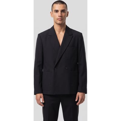 ARKET Short Double-face Wool Jacket Blue Größe: 48 | Blazer Outlet | Herren | Blau