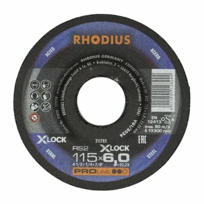 Rhodius - Afbraamschijf voor metaal - Pro - 115 x 6,0 x 22,23 mm - X-Lock RS2