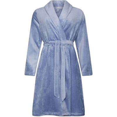 Pastunette - Badjas - Blue Fog - Flanel/Fleece - Blauw - Maat XXL