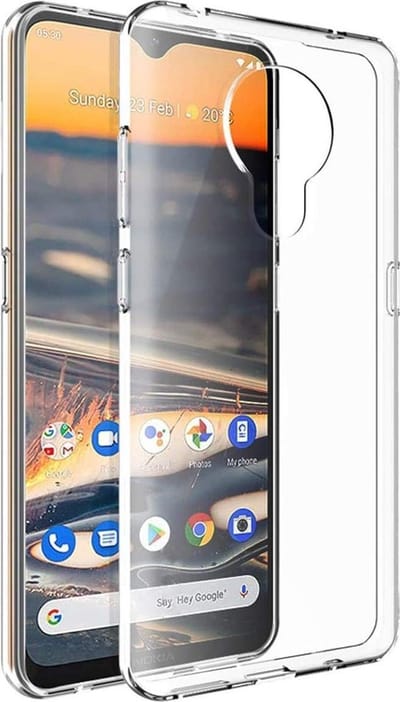 Silicone hoesje Geschikt voor: Nokia 8.3 -  transparant