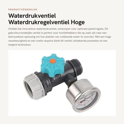 Dailygoods- Waterdrukventiel Hoge Nauwkeurigheid - Waterdrukregelventiel - Verstelbaar Ontwerp - Handige Wielhandgreep - Compatibel met Watertimer - G3/4 Inch Schroefdraad - Waterdrukregelaar