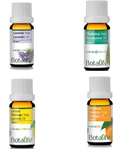 Botalife - Aromatherapie Oliën - Essentiële Oliën Set - Essentiële Oliën Voor Aroma Diffuser - 4 Oliën - 4 x 10 ml - %100 Puur & Natuurlijk