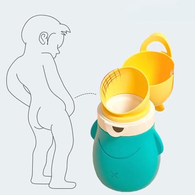 Draagbaar Potje - Reistoilet Kind - Onderweg Zindelijk - Lekvrij Ontwerp - 18 x 9.5 cm - Groen