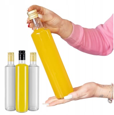 Bimberek Dorica Serie - Glazen Fles 500 ml - Transparant - Incl. Dop