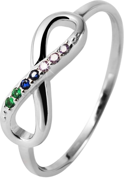 AKZENT Akzent dames ring "Kitam" aus 925 Sterlingzilver, gerhodineerd, duurzaam, maat 54-62