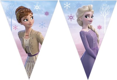 Vegaoo - Elsa Frozen papieren wimpelslinger 2,3 m
