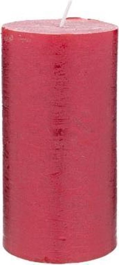 Rustic Cylinderkaars rood (13 cm)