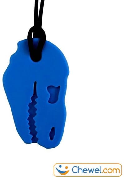 Stevige bijtketting kauwketting | Dinosaurus T-Rex Dino - Donkerblauw
