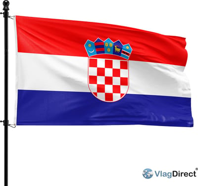 VlagDirect - Kroatische vlag - Kroatië vlag - 90 x 150 cm.