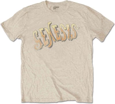 Genesis - Vintage Logo - Golden Heren T-shirt - S - Creme