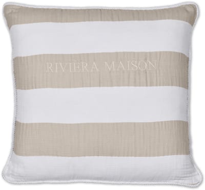 Riviera Maison Striped Sierkussen - 45x45 cm - Zand