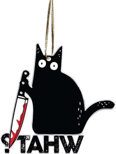 Hanger voor Kerstboomdecoratie - Zwarte Kat Ornamenten, Festieve Versiering en Cadeau Ideeën