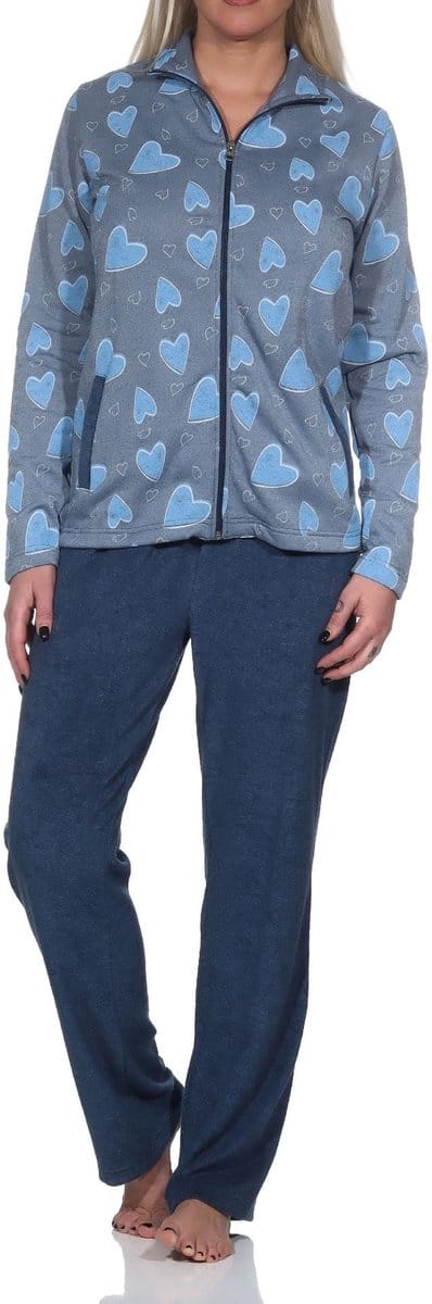 Normann Dames Lange Mouw Homewear in Heart Optics - Ook in Oversize