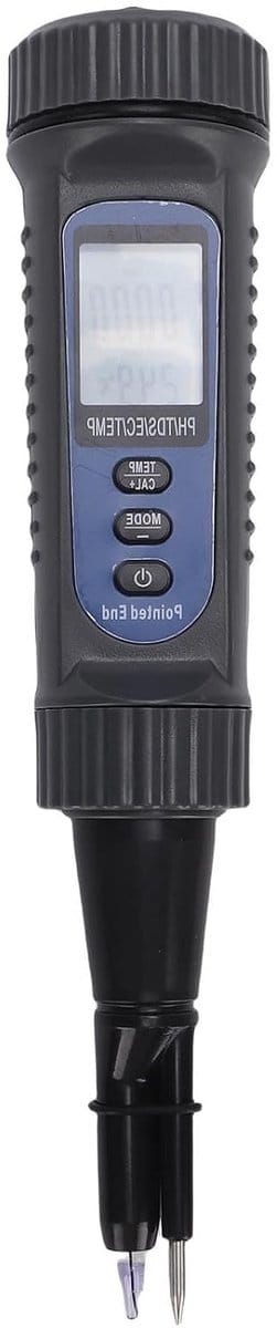Nauwkeurige pH Meter voor Voedsel, EC, TDS en Temperatuur met Automatische Compensatie voor Sourdough, Kaas, Vlees en Bodemtesten