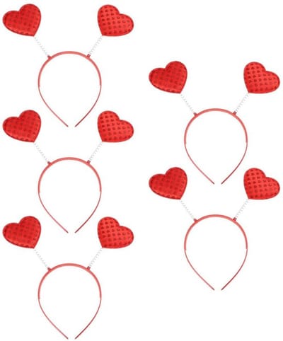 Dailygoods- Hoofdband 5 Stuks - Rood Hart - Haaraccessoires - Vrouwen