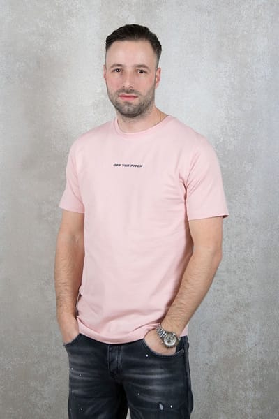 Duplicate Slim Fit Tee - Roze - S