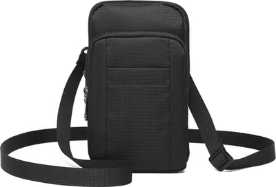 Bagwise® - Telefoont tasje - Paspoort tasje - Crossbody tasje - 3220 Zwart